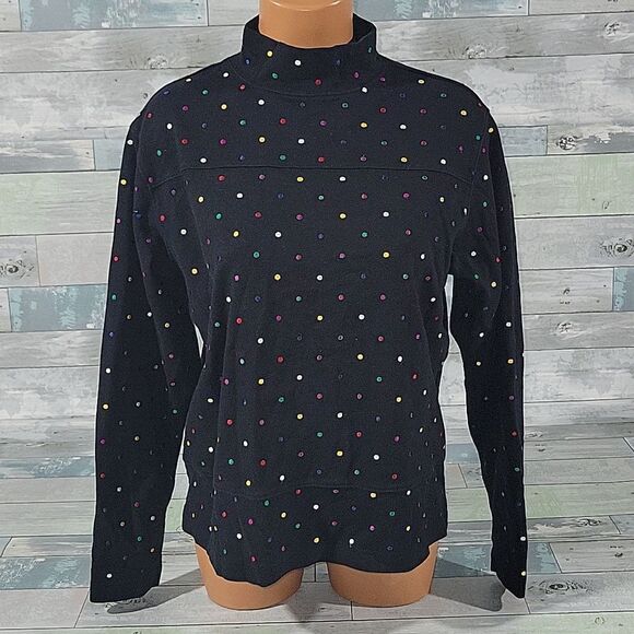 BECHAMEL Black Polka-dot Shirt/Top sz Medium - Picture 1 of 4